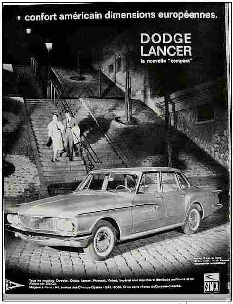 Simca Dodge Lancer le confort Americain - Brochure publicitaire de 1962.jpg